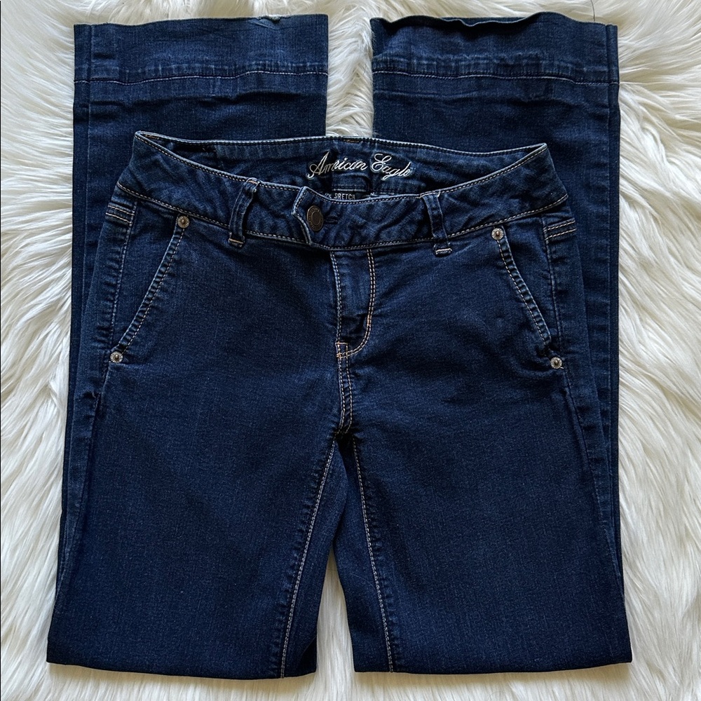 American Eagle Outfitters Dark Indigo Women's Boot Cut Jeans - Picture 2 of 6